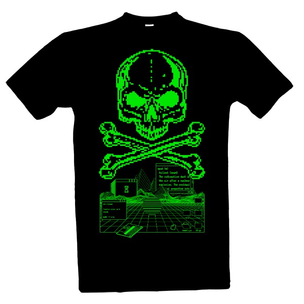 Digi retro skull- pánské triko
